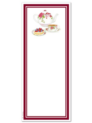 Magnetic Note Pad 14-518 Floral Teapot