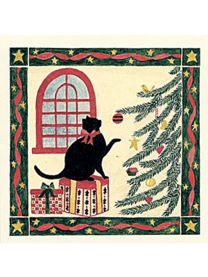 Enclosure Cards with Envelopes 22-14X Christmas Cat
