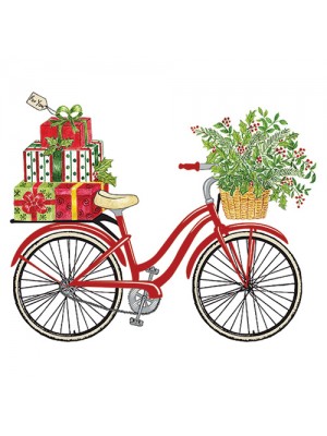 Flour Sack Towels (Set of 2) 34-335 Holiday Bicycle