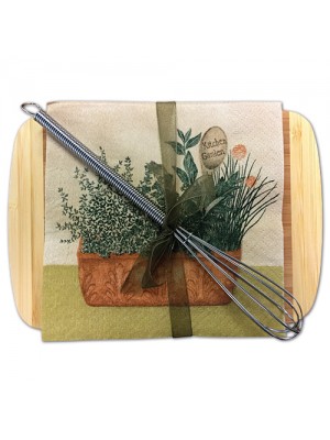 Cutting Board with Cocktail Napkins 35-51KG Herbs