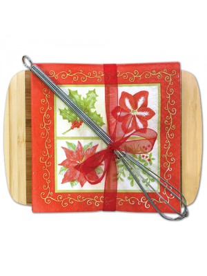 Cutting Board with Cocktail Napkins 35-65 Holiday Sampler