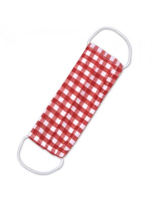 Child Size Face Mask CH-03 Red Checkered