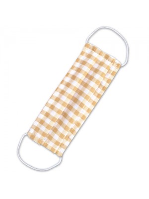 Child Size Face Mask CH-06 Yellow Checkered