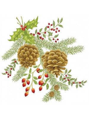 Flour Sack Towels (Set of 2) 34-327 Holiday Pinecones