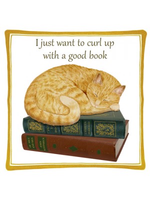 Hot Pad 12-531 Cat On Books