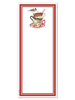 Magnetic Note Pad 14-349 Holiday Teacups