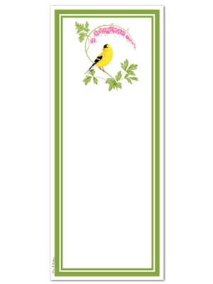Magnetic Note Pad 14-515 Goldfinch