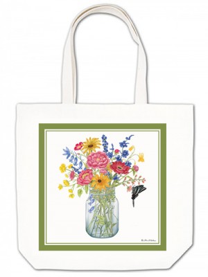 Large Tote 17-513 Spring Bouquet