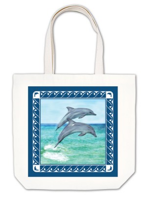 Large Tote 17-606 Dolphin