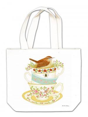 Gift Tote 18-489 Stack Of Teacups