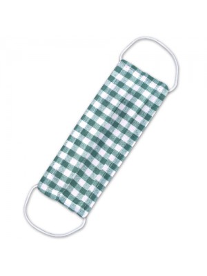 Child Size Face Mask CH-05 Green Checkered