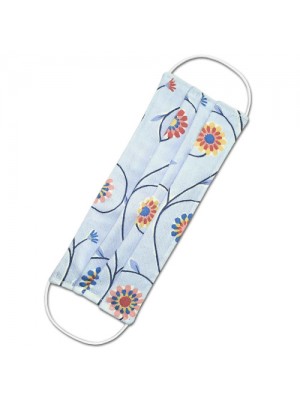 Face Mask M-001 Blue Scroll
