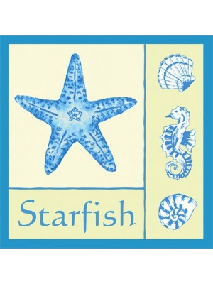 Single Flour Sack Towel U34-610 Star Fish